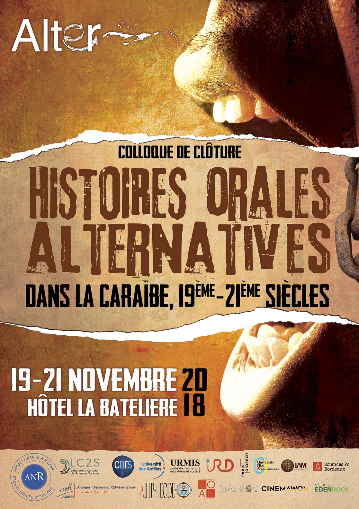 Colloque de clôture du programme de recherche ANR ALTER (Histoires orales alternatives dans la Caraïbe (XIXe-XXe siècles)