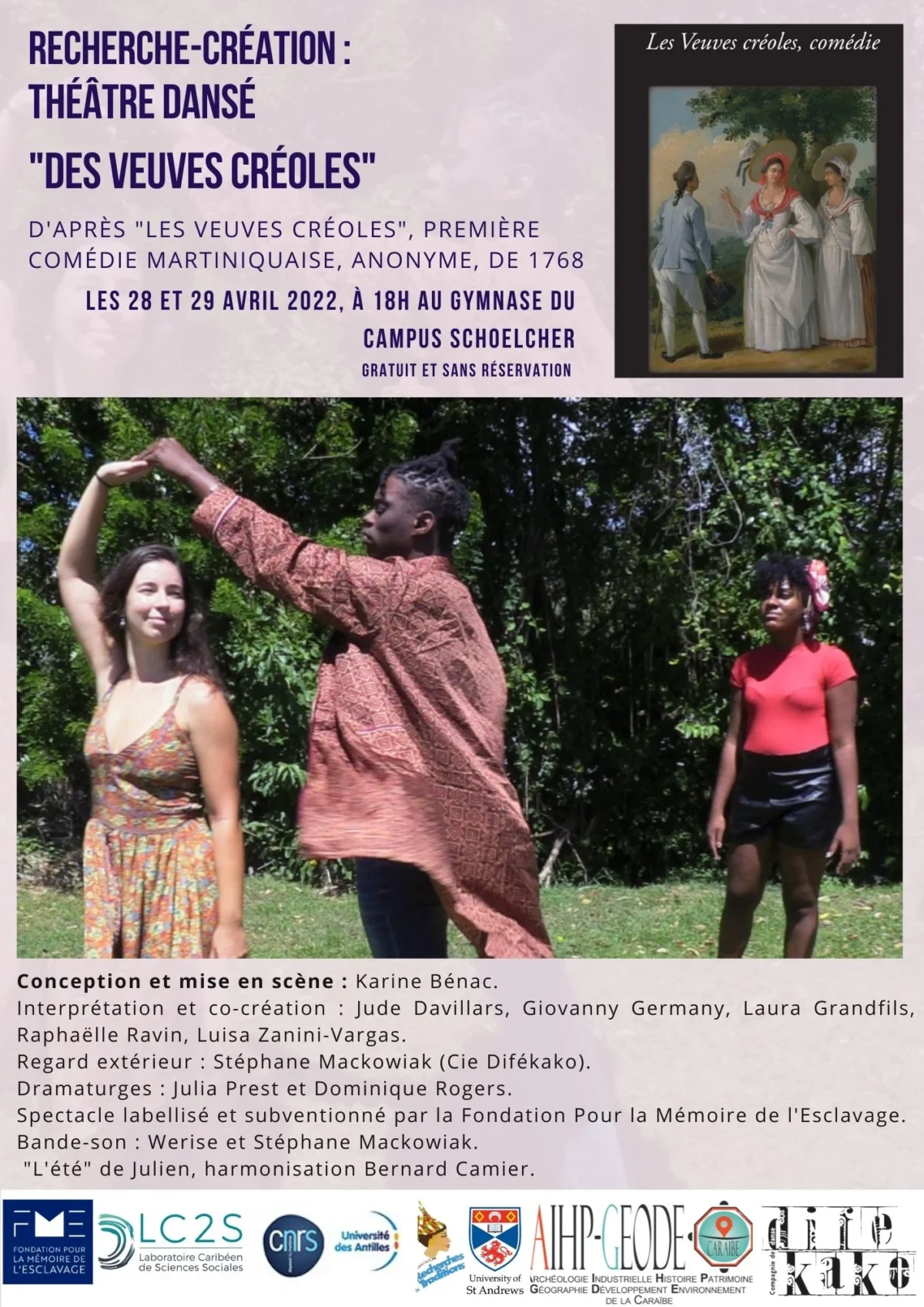 RECHERCHE-CRÉATION : THÉATRE DANSÉ « DES VEUVES CRÉOLES »